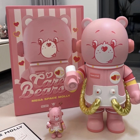 POP MART MEGA Space Molly 400%+100% Combo Love-a-Lot Care Bear 💯AUTHENTIC - Picture 9 of 11